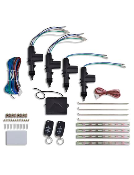 Kit închidere centralizată auto, 2 chei vw/audi/skoda, 4 motorașe, 12v