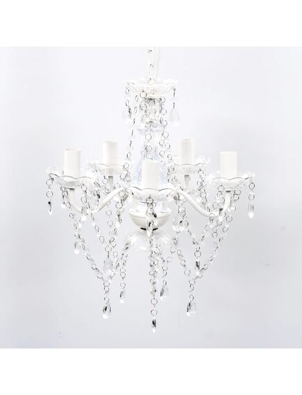 Candelabru, 5 becuri, transparent