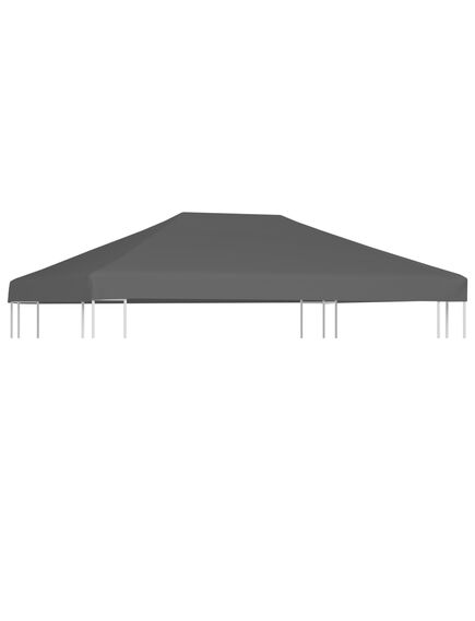 Acoperiș de pavilion, 310 g/m², gri, 4 x 3 m