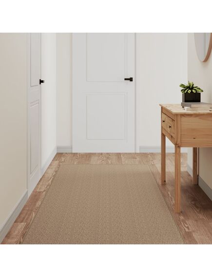 Covor traversă aspect sisal, nisipiu, 80x250 cm