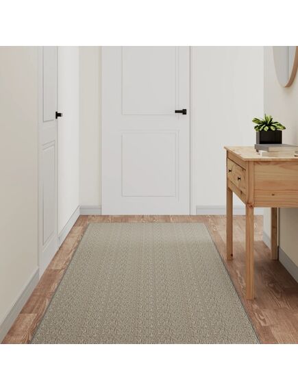 Covor traversă cu aspect sisal, argintiu, 80x250 cm