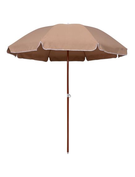 Umbrelă de soare cu stâlp din oțel, gri taupe, 240 cm