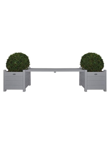 Esschert design mobiler de grădină cu jardiniere gri cf33g