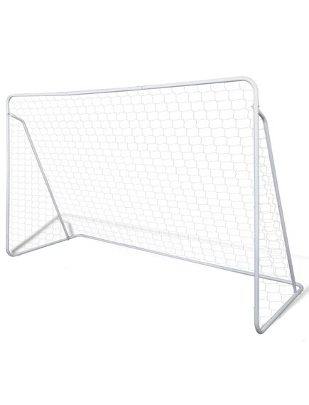 Poartă de fotbal din oțel calitate superioară set 240 x 90 x 150 cm