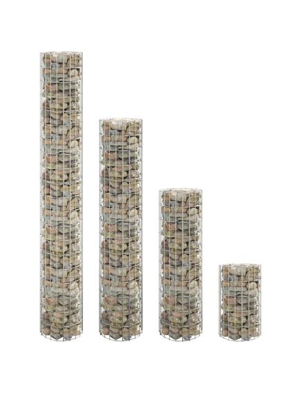 Straturi înălțate gabion 4 buc. Ø30x50/100/150/200 cm circulare