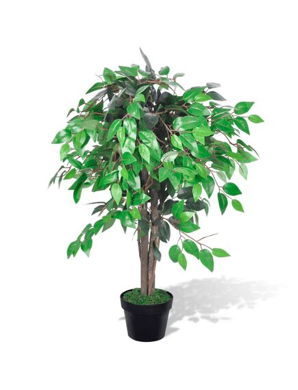 Planta artificială, arbore de ficus, cu ghiveci, 90 cm