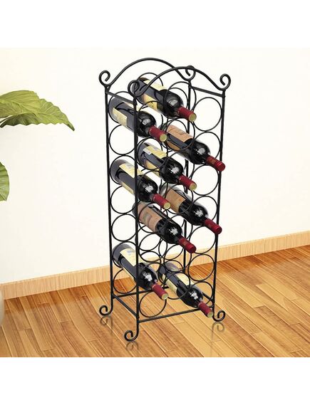 Suport sticle de vin pentru 21 de sticle, metal