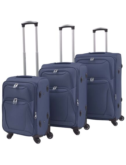 Set de trolere din material textil, 3 buc, bleumarin