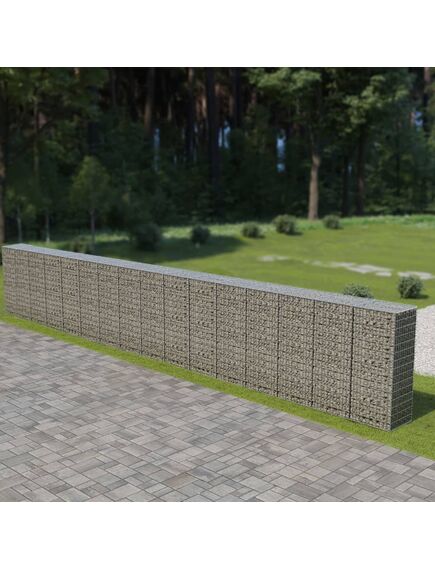 Perete gabion cu capace, 900 x 50 x 150 cm, oțel galvanizat