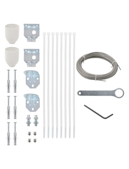 Set de accesorii pentru paravan de balcon, 29 piese