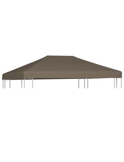 Acoperiș pentru pavilion, 3 x 3 m, gri taupe, 310 g/m²