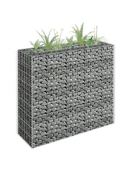 Strat înălțat gabion, 90 x 30 x 90 cm, oțel galvanizat