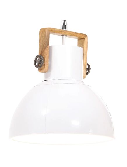 Lampă suspendată industrială, 25 w, alb, 40 cm, e27, rotund