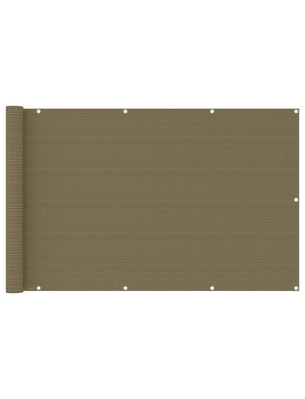 Paravan pentru balcon, gri taupe, 120x400 cm, hdpe