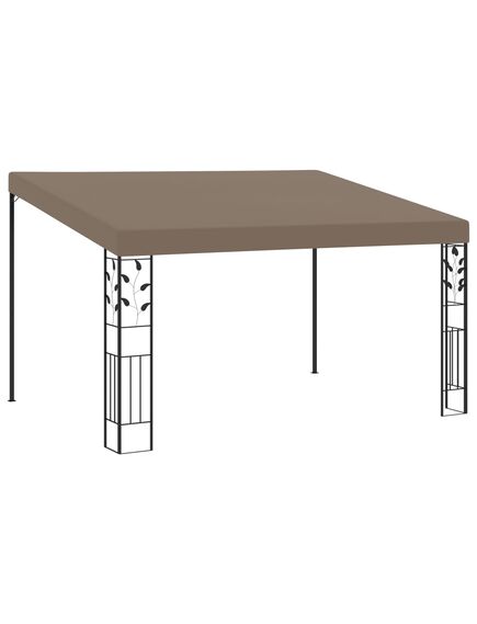 Pavilion montat de perete, gri taupe, 4 x 3 x 2,5 m