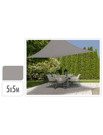 Progarden parasolar pentru umbră, gri, 5x5 m, pătrat