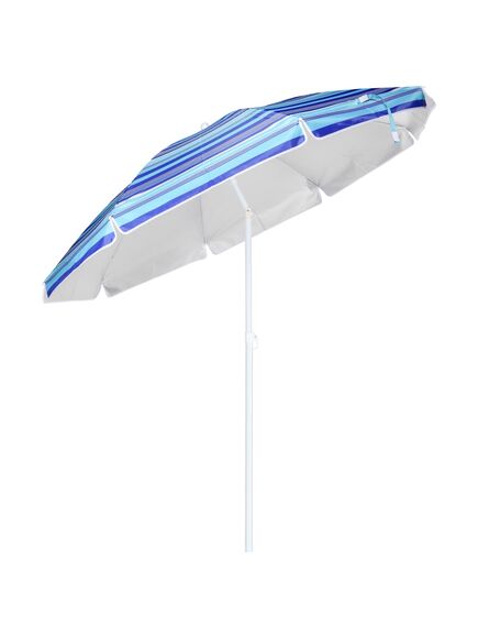 Hi umbrelă de plajă, albastru cu dungi, 200 cm