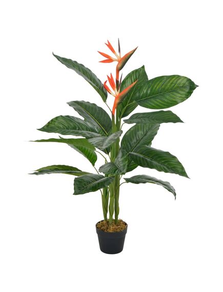 Plantă artificială strelitzia cu ghiveci, roșu, 100 cm