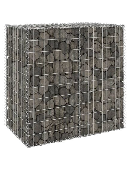 Perete gabion cu capace, 100 x 60 x 100 cm, oțel galvanizat