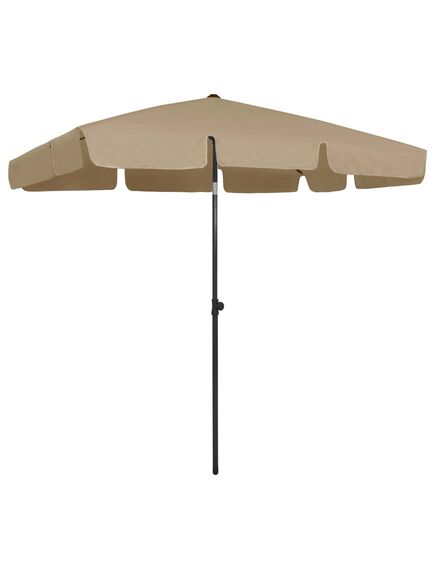 Umbrelă de plajă, gri taupe, 200x125 cm