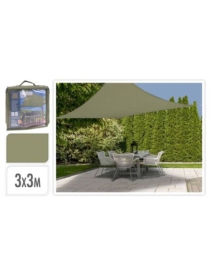 Progarden parasolar din pânză, verde, 3x3 m, pătrat