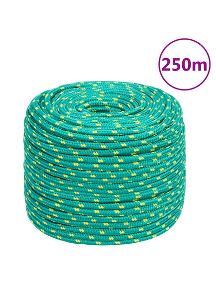 Frânghie de barcă, verde, 8 mm, 250 m, polipropilenă