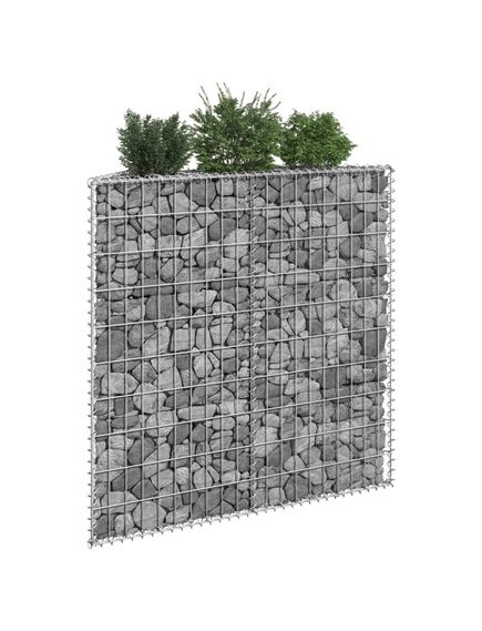 Strat înălțat gabion trapez, 100x20x100 cm, oțel galvanizat