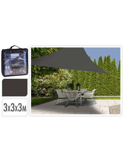 Progarden parasolar din pânză, gri închis, 3x3x3 m, triunghi