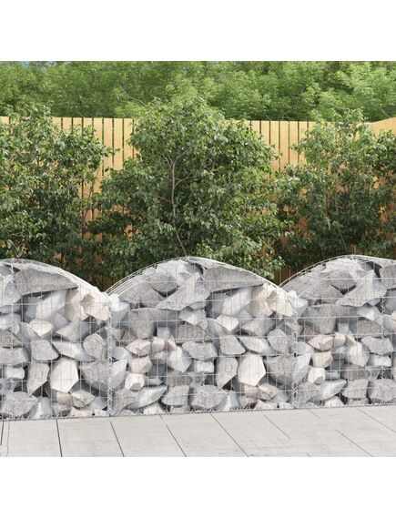 Coș gabion arcuit, 100x50x60/80 cm, fier galvanizat