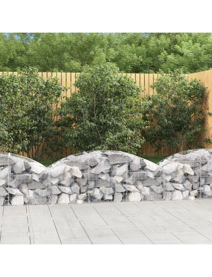 Coș gabion arcuit, 150x50x40/60 cm, fier galvanizat