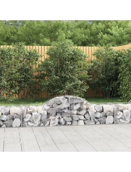 Coș gabion arcuit, 200x50x40/60 cm, fier galvanizat