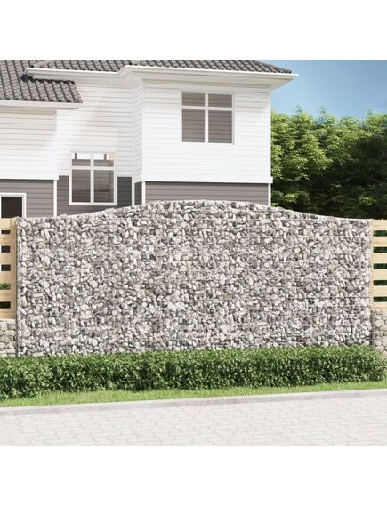 Coș gabion arcuit, 400x50x180/200 cm, fier galvanizat