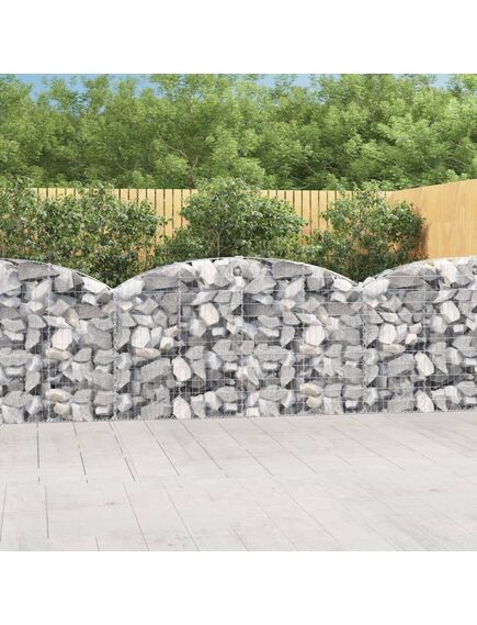 Coș gabion arcuit 200x30x100/120 cm fier galvanizat