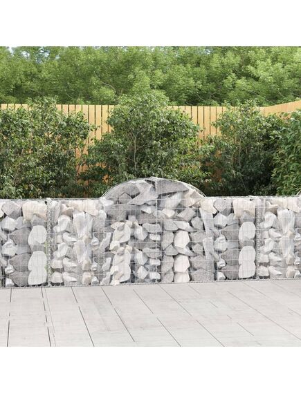 Coș gabion arcuit 200x30x80/100 cm fier galvanizat