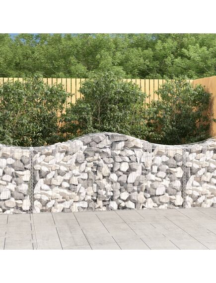 Coș gabion arcuit 200x50x80/100 cm fier galvanizat