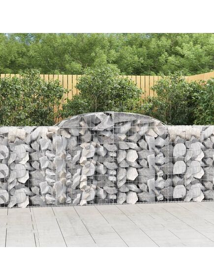 Coș gabion arcuit, 300x50x100/120 cm, fier galvanizat