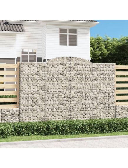 Coș gabion arcuit, 300x50x200/220 cm, fier galvanizat