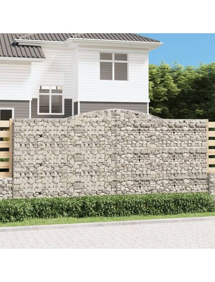 Coș gabion arcuit, 400x30x180/200 cm, fier galvanizat