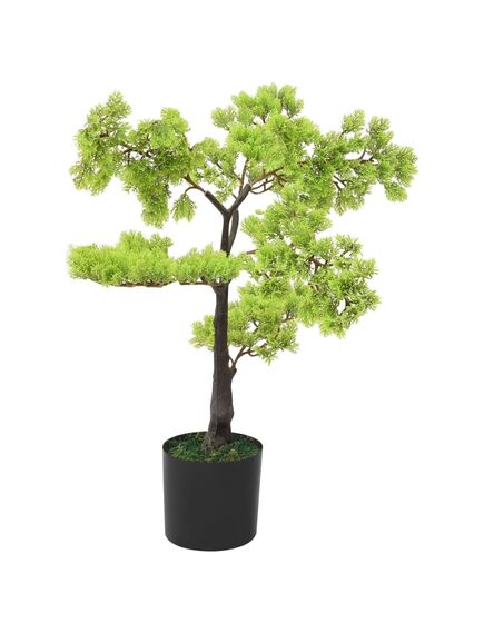 Bonsai chiparos artificial cu ghiveci, verde, 60 cm