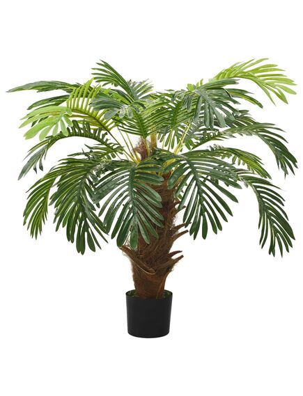 Plantă artificială palmier cycas cu ghiveci, verde, 90 cm