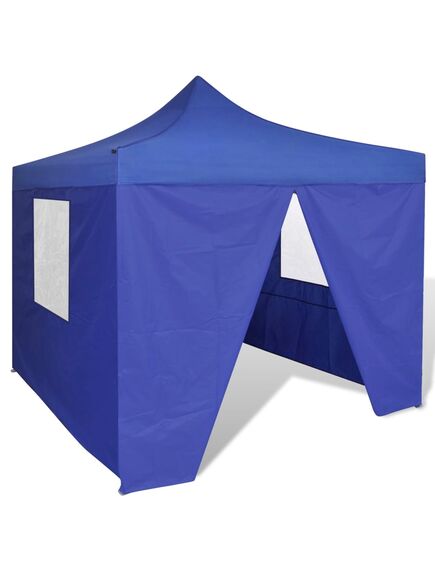 41466  blue foldable tent 3 x 3 m with 4 walls