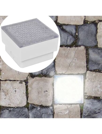 2 spoturi led încastrabile în sol 100 x 100 x 68 mm