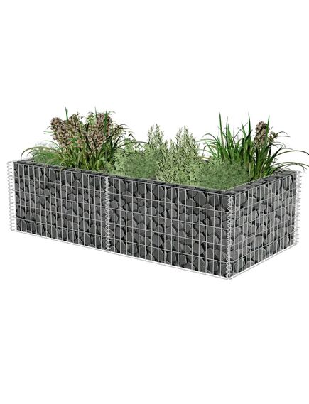 Jardinieră gabion, 180 x 90 x 50 cm, oțel galvanizat