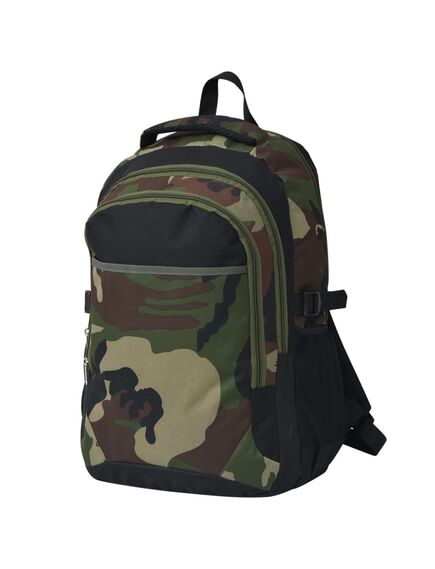 Rucsac pentru școală 40 l, negru și camuflaj