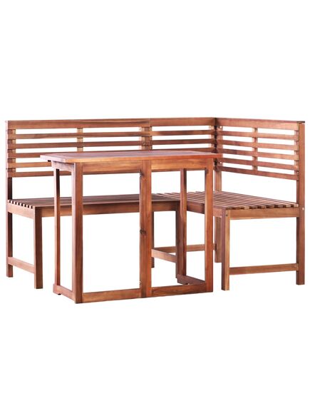 Set mobilier bistro, 2 piese, lemn masiv de acacia