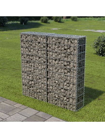 Perete gabion cu capace, oțel galvanizat, 100 x 20 x 100 cm