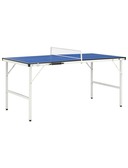 Masă de ping pong cu fileu, albastru, 152 x 76 x 66 cm