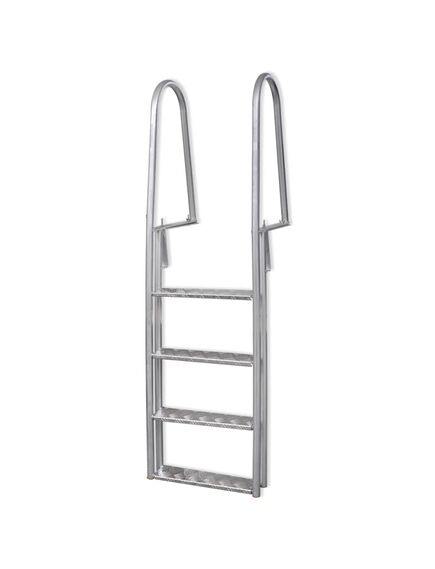 Scară amdocare/piscină cu 4 trepte, aluminiu, 167 cm