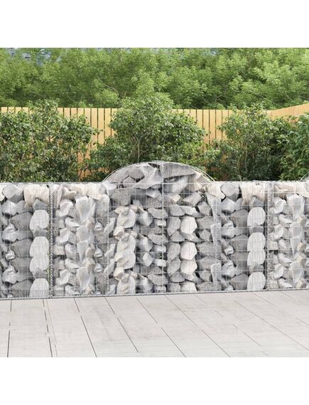 Coșuri gabion arcuite 10 buc, 200x50x100/120cm, fier galvanizat