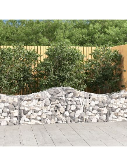 Coșuri gabion arcuite 10 buc, 200x50x60/80 cm, fier galvanizat